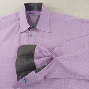 Coton Doux 17.5 XL Mens Shirt Flip Cuff 24x31 Colorful Pink Has Defects